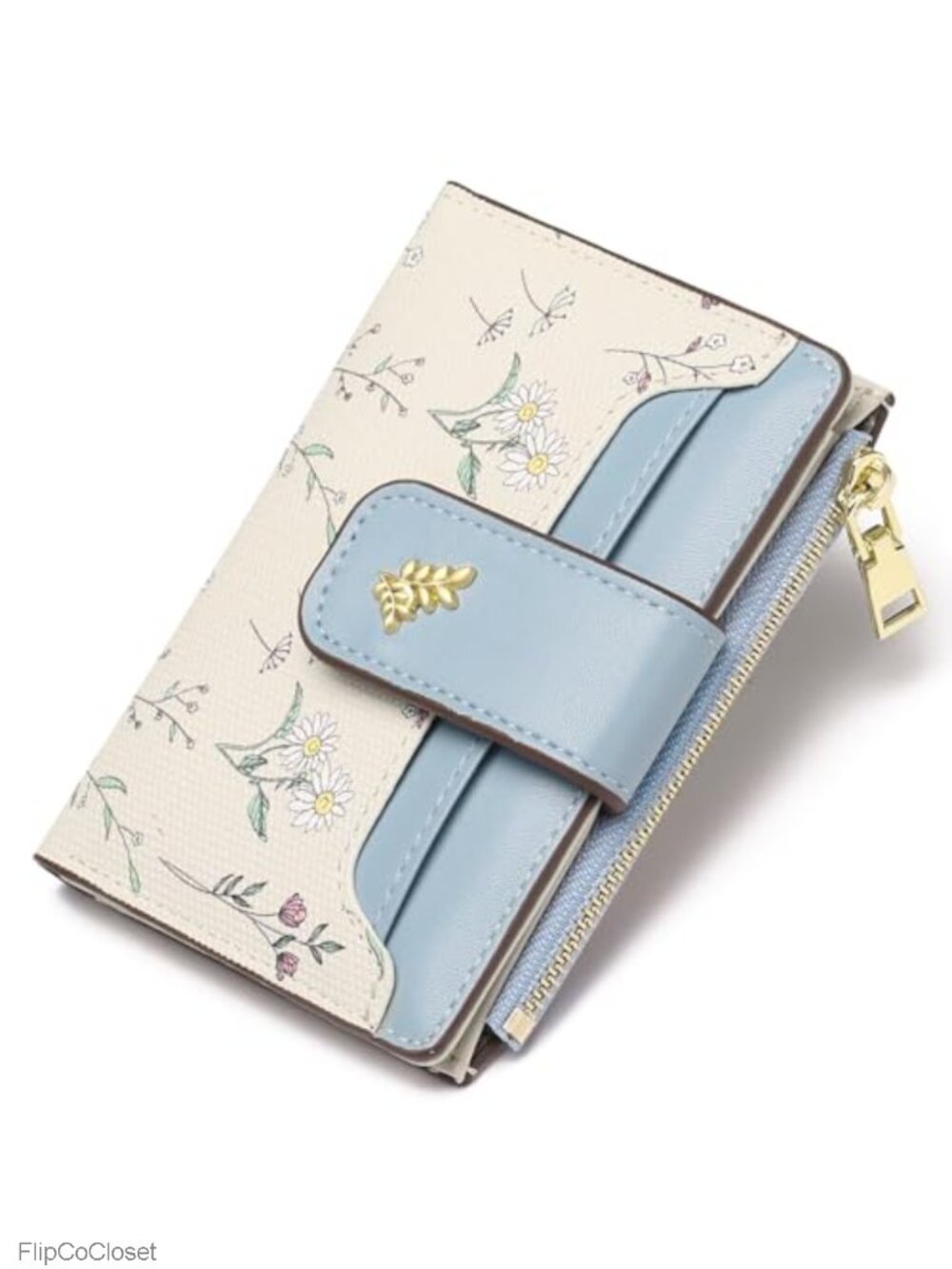 Small RFID Faux Leather Bifold Wallet Card Holder